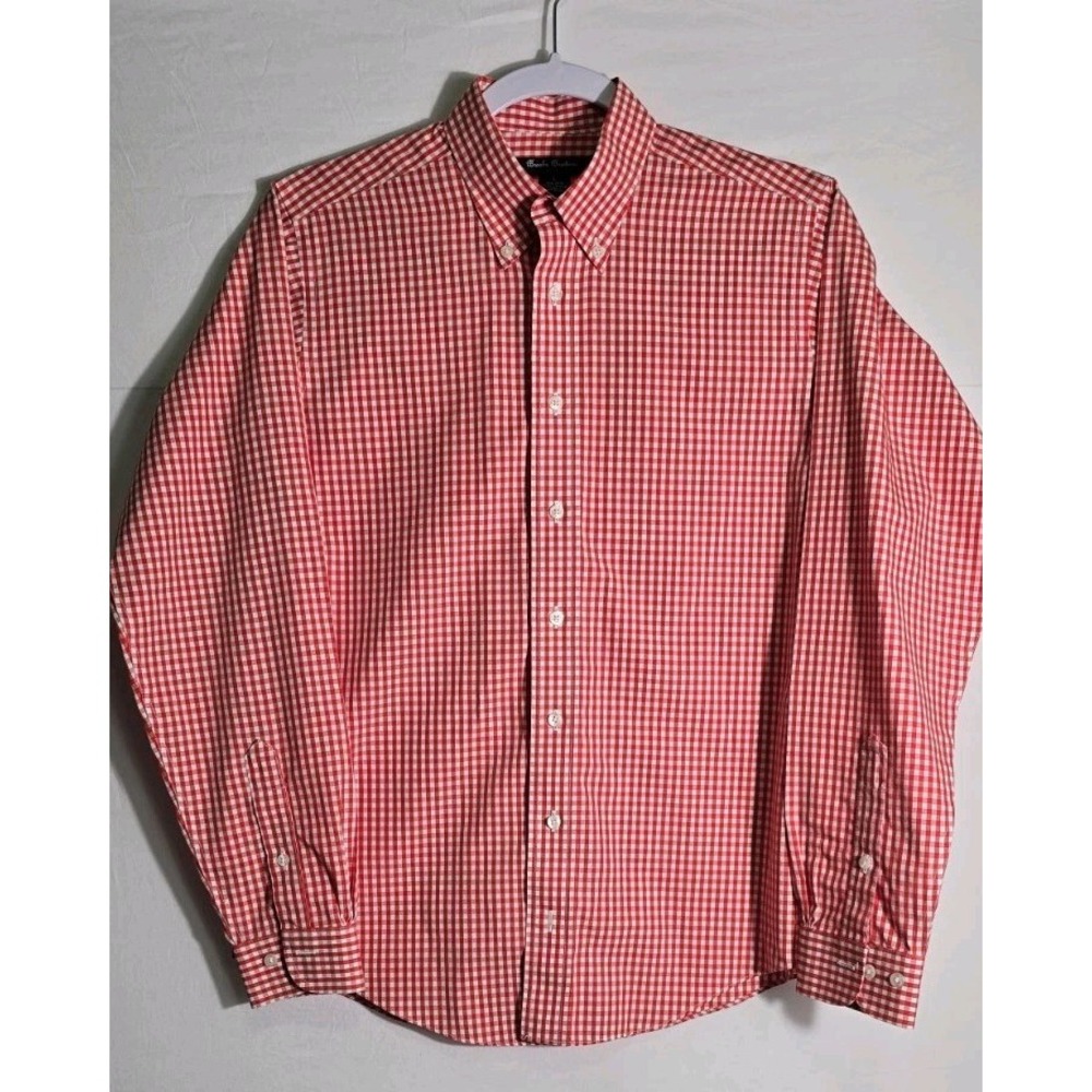 Brooks Brothers Red Fleece Red‎ Gingham Men's Button Down Career Casual Large